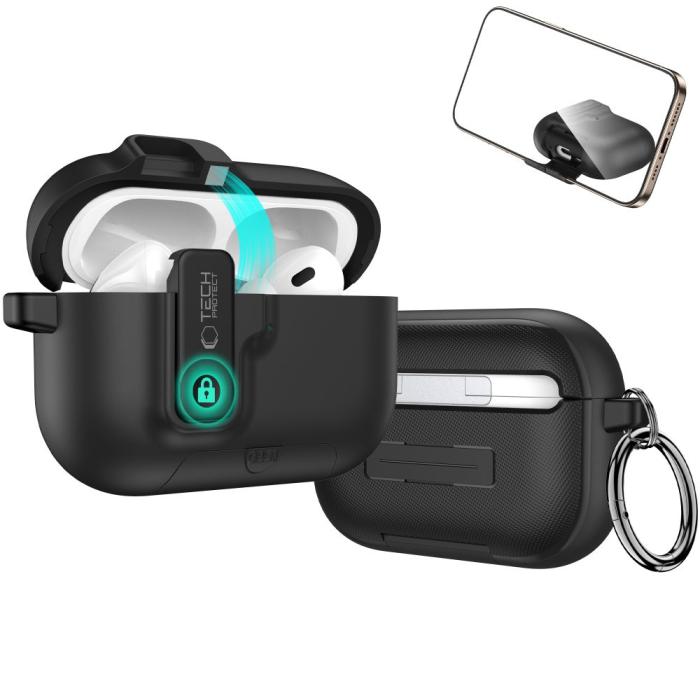 Bild 4, Tech-Protect Tech-Protect AirPods Pro 3 Skal Slim Hook Svart