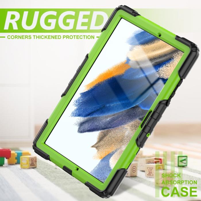 Bild 4,  Galaxy Tab A8 10.5 Skal Shockproof Hybrid Kickstand Strap