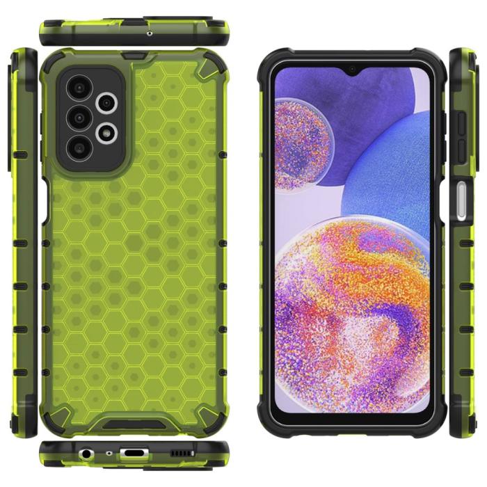 Bild 5,  Samsung Galaxy A23 5G Skal Honeycomb Shockproof Grön