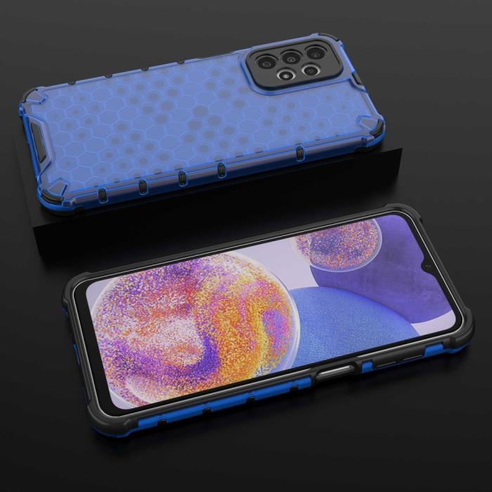 Bild 4,  Samsung Galaxy A23 5G Skal Honeycomb Shockproof Blå