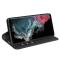  Samsung Galaxy S23 Ultra Fodral Flip Skin Touch Svart