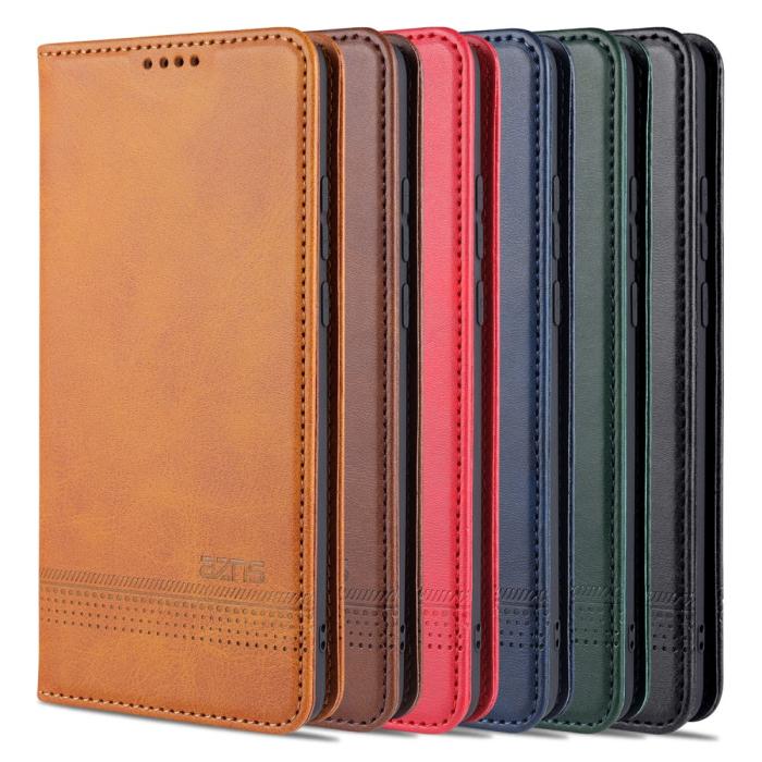 Bild 5, AZNS Xiaomi Mi 11 - AZNS Läder Flip Fodral - Svart