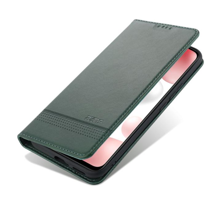 Bild 4, AZNS Xiaomi Mi 11 - AZNS Läder Flip Fodral - Grön