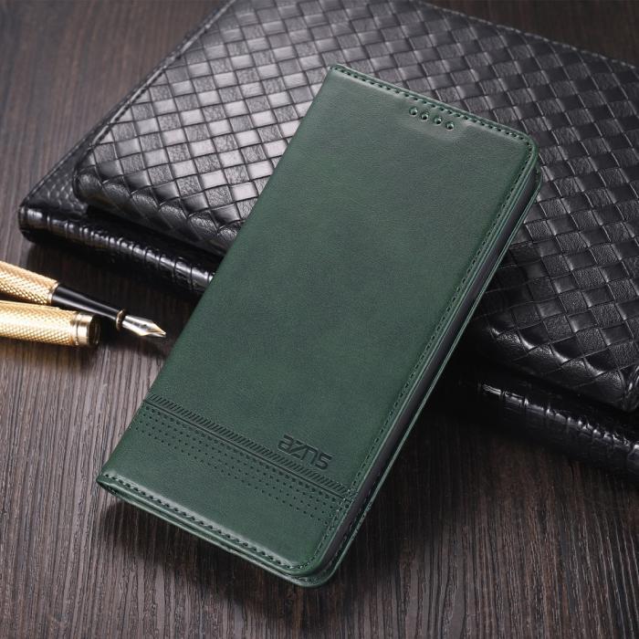 Bild 5, AZNS Xiaomi Mi 11 - AZNS Läder Flip Fodral - Grön