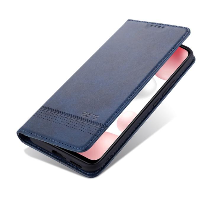 Bild 4, AZNS Xiaomi Mi 11 - AZNS Läder Flip Fodral - Blå