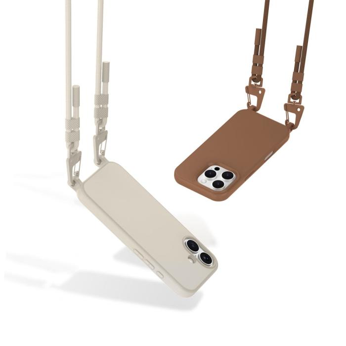 Bild 5, Tech-Protect Tech-Protect iPhone 16 Pro Skal MagSafe MagNecklace Latte