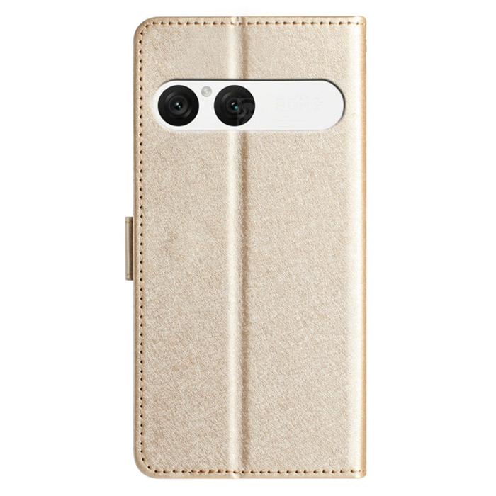 Bild 2,  Sony Xperia 10 VII Fodral Läder Guld