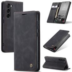 CASEME CASEME Galaxy S24 Fodral Flip Retro L&auml;der Svart