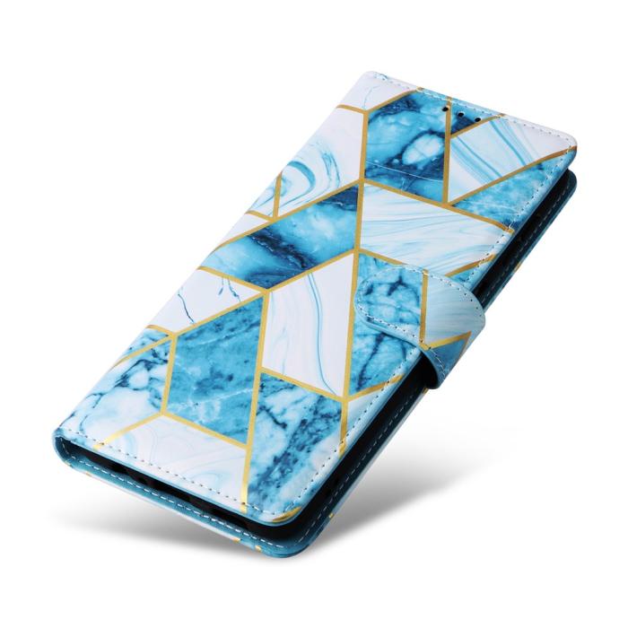 Bild 5,  Samsung Galaxy A17 / A26 Fodral Läder Marmor Blå