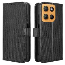  Motorola Moto G15 / G15 Power Fodral L&auml;der Svart