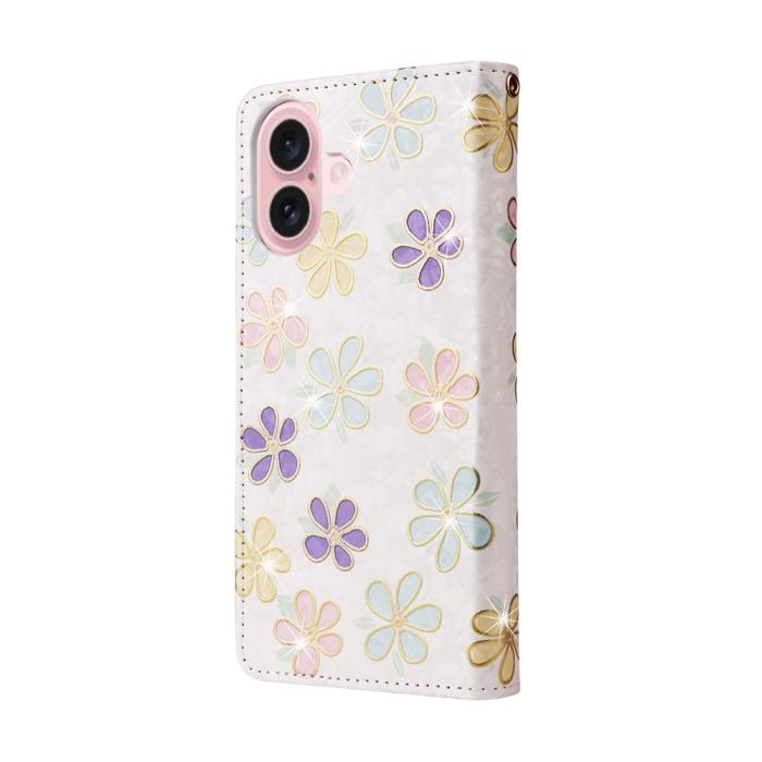 Bild 6,  iPhone 17 Fodral RFID Läder Färgglada Blommor