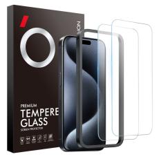 NORTHJO NORTHJO iPhone 15 Pro Sk&auml;rmskydd 2-PACK H&auml;rdat Glas