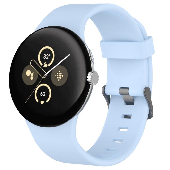 Bild 4,  Google Pixel Watch 4 / 3 45 mm Armband Silikon Ljus Blå