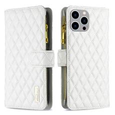 BINFEN BINFEN iPhone 15 Pro Max Fodral Diamond Multifunktionell Vit