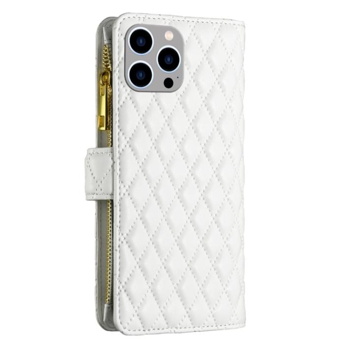 Bild 3, BINFEN BINFEN iPhone 15 Pro Max Fodral Diamond Multifunktionell Vit