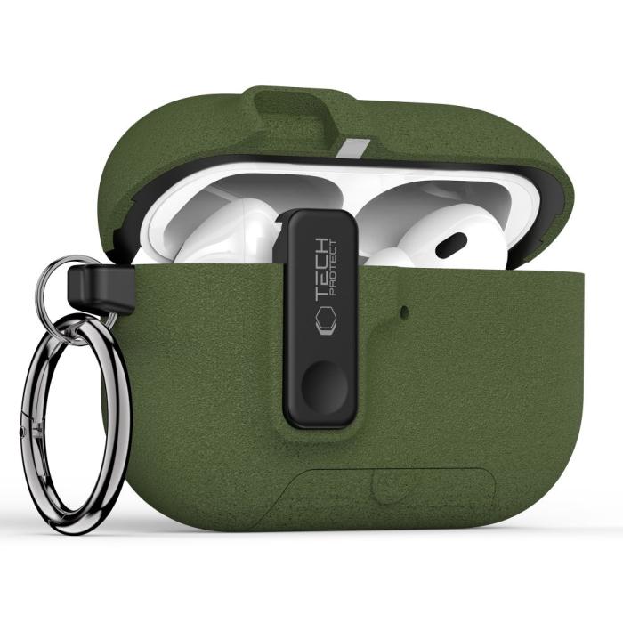 Bild 2, Tech-Protect Tech-Protect AirPods Pro 3 Skal Slim Hook Olive Green