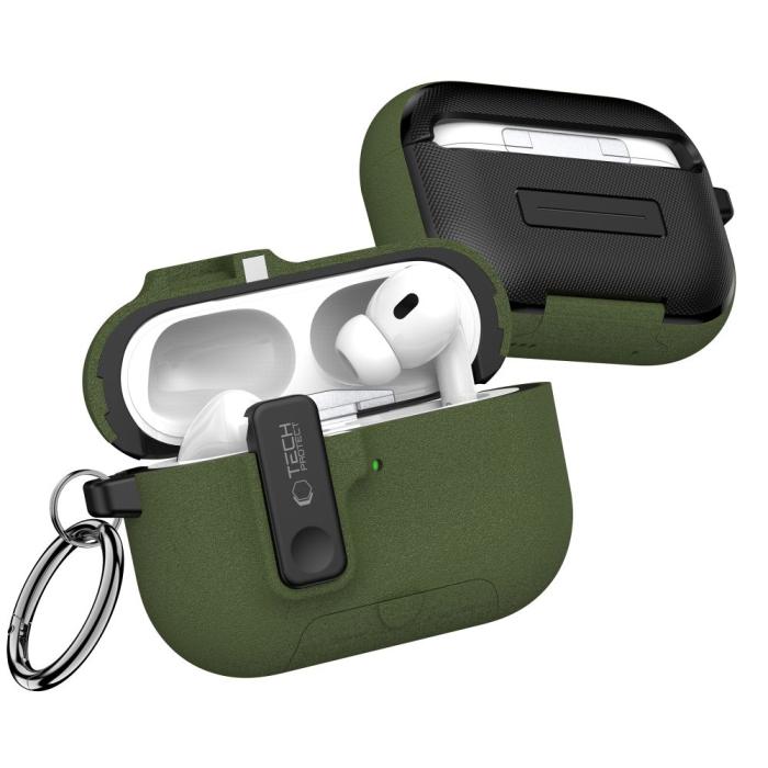 Bild 3, Tech-Protect Tech-Protect AirPods Pro 3 Skal Slim Hook Olive Green