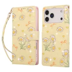  iPhone 17 Pro Max Fodral RFID L&auml;der Yellow Daisy