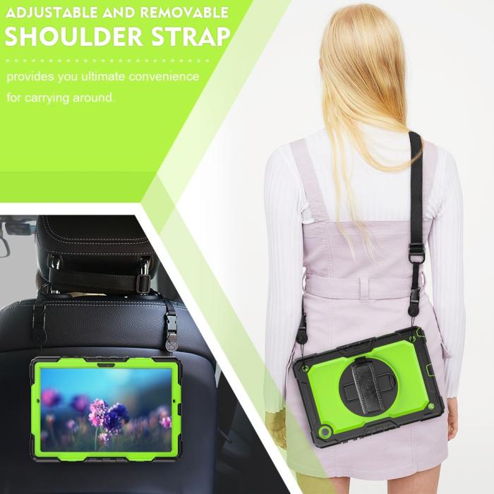 Bild 6,  Galaxy Tab A8 10.5 Skal Shockproof Hybrid Kickstand Strap