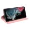  Samsung Galaxy S23 Ultra Fodral Flip Skin Touch Rosa