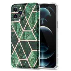  iPhone 12 Pro Max - Lyxigt Marmor TPU Skal - Gr&ouml;n