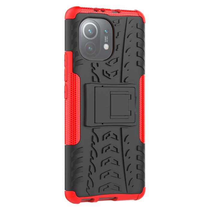 Bild 3,  Xiaomi Mi 11 - Ultimata Stöttåliga Skalet med Stöd - Röd