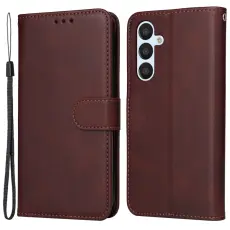  Samsung Galaxy A54 5G Fodral L&auml;der Brun