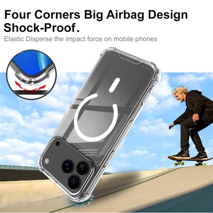 Bild 4, IMAK IMAK iPhone 17 Pro Skal MagSafe Shockproof Transparent