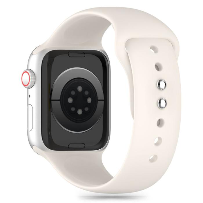 Bild 2, Tech-Protect Tech-Protect Apple Watch 38/40/41/42 mm Armband Silikon Starlight