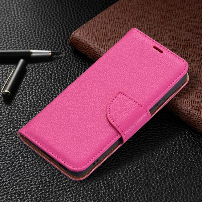 Bild 6,  Samsung Galaxy S22 Fodral Litchi Shark Rosa