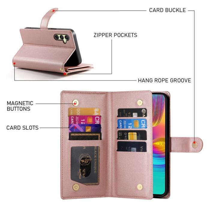 Bild 6,  Samsung Galaxy A16 / A26 5G Fodral Med Kortfack Roséguld