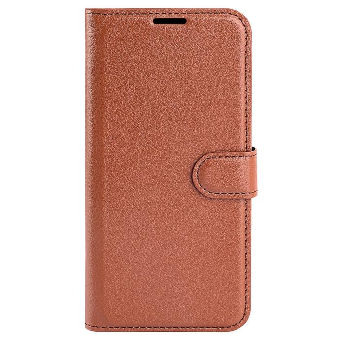 Bild 5,  Xiaomi Redmi Note 12 Pro 5G Fodral Litchi Läder Brun