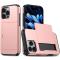  iPhone 16 Pro Skal Med Kortfack Hybrid Roséguld