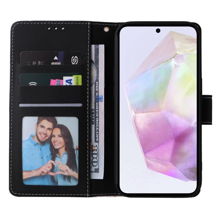 Bild 2,  Samsung Galaxy A17 / A26 Fodral Läder Marmor Svart