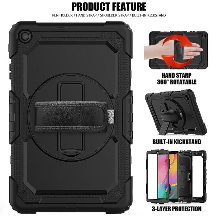 Bild 5,  Galaxy Tab A 10.1 2019 Skal 360 Shockproof Hybrid Kickstand