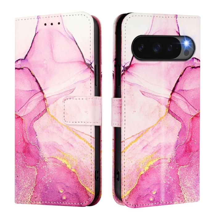 Bild 2,  Google Pixel 10/10 Pro / 9/9 Pro Fodral Marmor Rosa / Lila