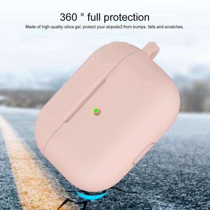 Bild 3,  AirPods 3 Skal Silikon Med Krok Ljus Rosa
