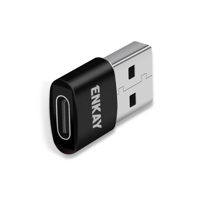 Bild 2, ENKAY ENKAY USB-A Till USB-C Adapter Svart