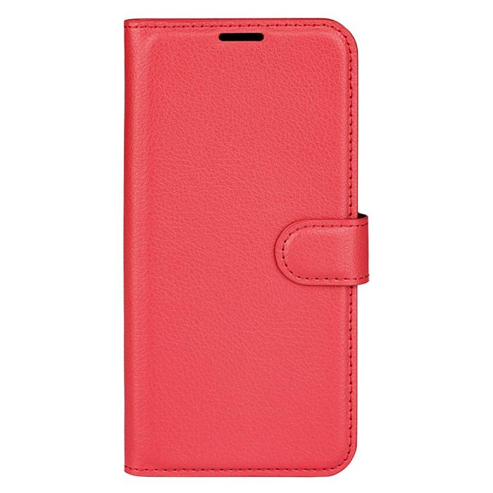 Bild 5,  Motorola Moto G04 4G/G24 4G Fodral Litchi Läder Röd