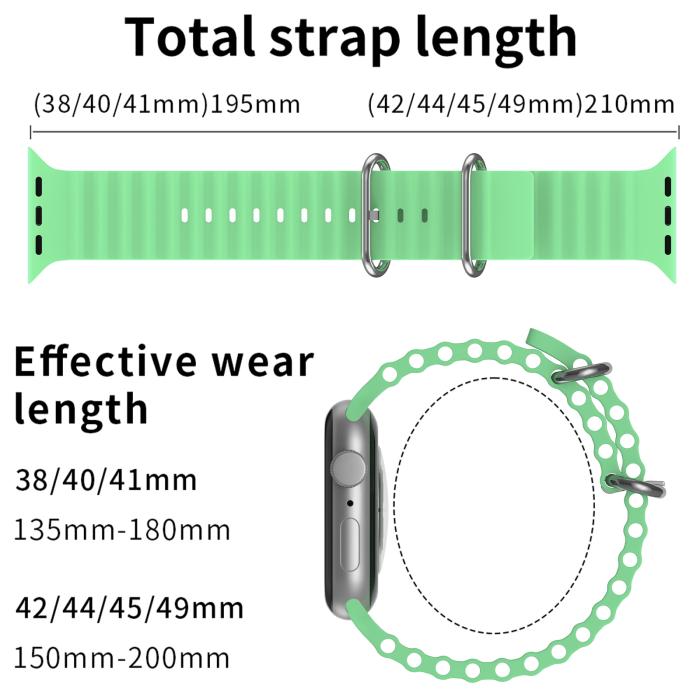 Bild 5, ColorPop Apple Watch 42/41/40/38 mm Armband Ocean Wave Pistasch