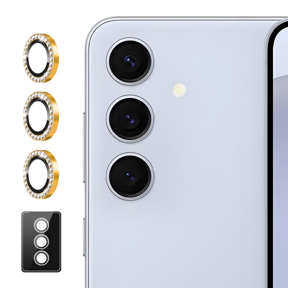 ENKAY ENKAY Samsung Galaxy S26 Linsskydd Strass Guld