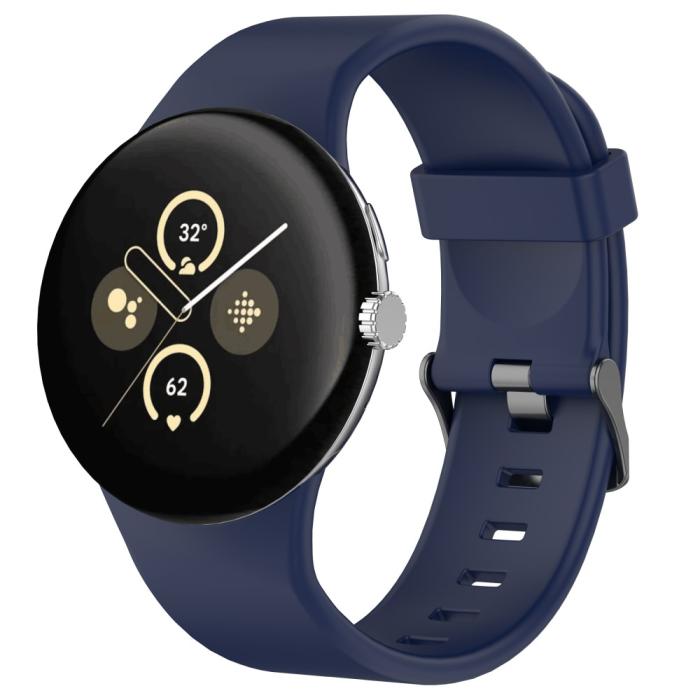 Bild 4,  Google Pixel Watch 4 / 3 45 mm Armband Silikon Mörk Blå