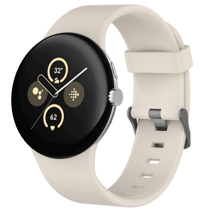 Bild 4,  Google Pixel Watch 4 / 3 45 mm Armband Silikon Beige