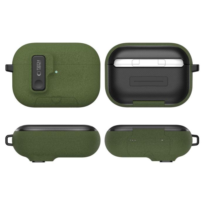 Bild 5, Tech-Protect Tech-Protect AirPods Pro 3 Skal Slim Hook Olive Green
