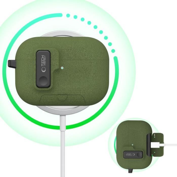 Bild 6, Tech-Protect Tech-Protect AirPods Pro 3 Skal Slim Hook Olive Green
