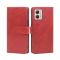  Motorola Moto G13 / G23 / G53 5G Fodral Solid Läder Röd