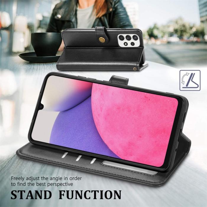 Bild 4,  Samsung Galaxy A23 5G Fodral PU Läder Svart