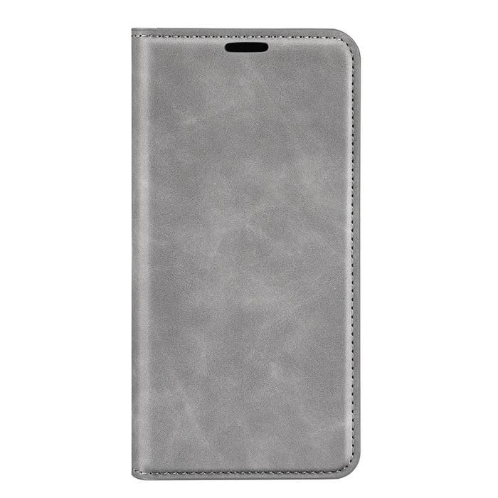 Bild 5,  Samsung Galaxy S23 Ultra Fodral Flip Skin Touch Grå