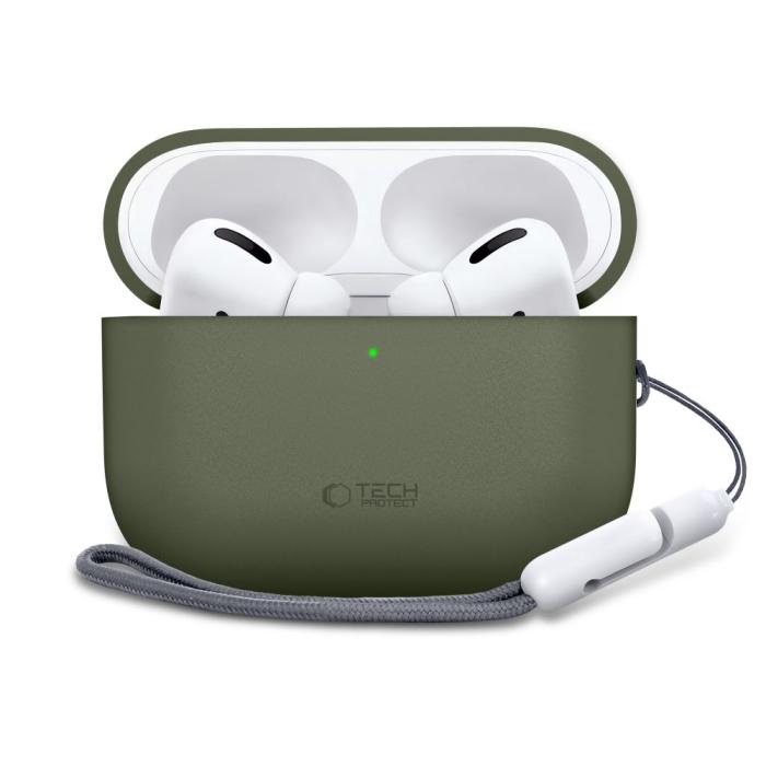 Bild 2, Tech-Protect Tech-Protect AirPods Pro 3 Skal Silicone Olive Green