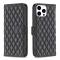  iPhone 15 Pro Fodral Diamond Läder Svart